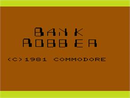 Title screen of Cops 'n' Robbers on the Commodore VIC-20.