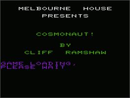 Title screen of Cosmonaut on the Commodore VIC-20.