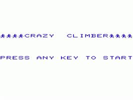 Title screen of Crazy Climber on the Commodore VIC-20.