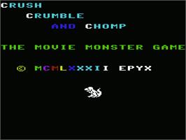 Title screen of Crush, Crumble And Chomp! on the Commodore VIC-20.