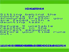 Title screen of Defuze on the Commodore VIC-20.