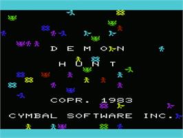 Title screen of Demon Hunt on the Commodore VIC-20.
