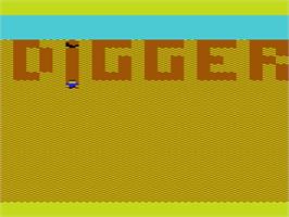 Title screen of Digger on the Commodore VIC-20.