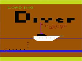 Title screen of Diver on the Commodore VIC-20.
