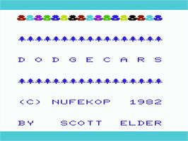 Title screen of Dodge Cars on the Commodore VIC-20.