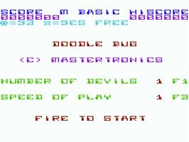 Title screen of Doodle Bug on the Commodore VIC-20.