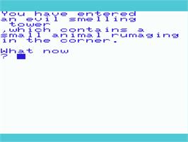 Title screen of Dragon's Lair on the Commodore VIC-20.