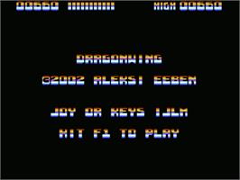 Title screen of Dragonwing on the Commodore VIC-20.