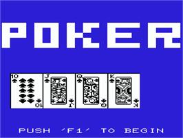 Title screen of Draw Poker on the Commodore VIC-20.