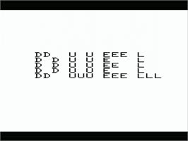 Title screen of Duel on the Commodore VIC-20.