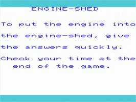 Title screen of Engineshed on the Commodore VIC-20.