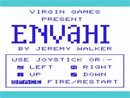 Title screen of Envahi on the Commodore VIC-20.