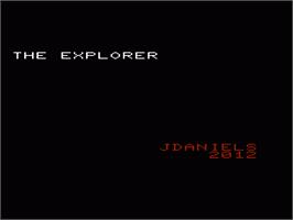 Title screen of Explorer, The on the Commodore VIC-20.
