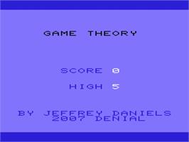 Title screen of Game Theory on the Commodore VIC-20.