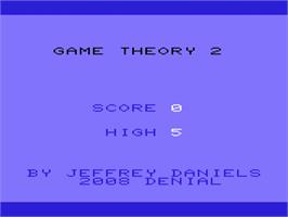 Title screen of Game Theory 2 on the Commodore VIC-20.