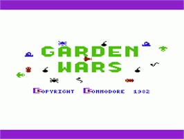 Title screen of Garden Wars on the Commodore VIC-20.