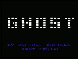 Title screen of Ghost on the Commodore VIC-20.