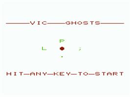 Title screen of Ghosts on the Commodore VIC-20.