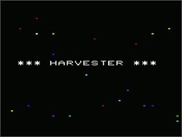 Title screen of Harvester on the Commodore VIC-20.