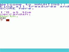 Title screen of Haunted House on the Commodore VIC-20.