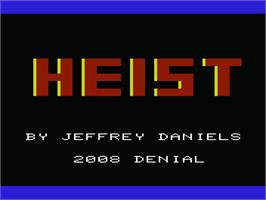 Title screen of Heist on the Commodore VIC-20.