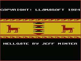 Title screen of Hellgate on the Commodore VIC-20.