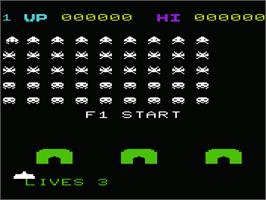 Title screen of Invaders on the Commodore VIC-20.