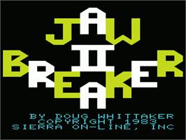 Title screen of Jawbreaker 2 on the Commodore VIC-20.