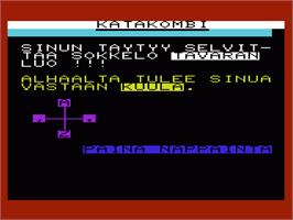 Title screen of Katakombi on the Commodore VIC-20.
