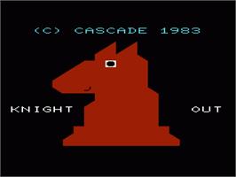 Title screen of Knight Out on the Commodore VIC-20.
