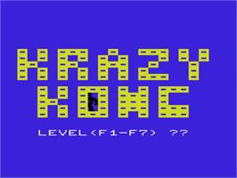 Title screen of Krazy Kong on the Commodore VIC-20.