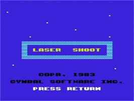 Title screen of Laser Shoot on the Commodore VIC-20.