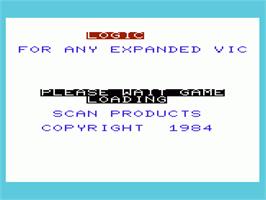 Title screen of Logic on the Commodore VIC-20.