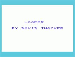 Title screen of Looper on the Commodore VIC-20.