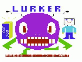 Title screen of Lurker on the Commodore VIC-20.