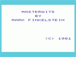 Title screen of Master Wits on the Commodore VIC-20.