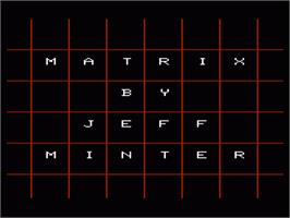 Title screen of Matrix on the Commodore VIC-20.