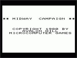Title screen of Midway Campaign on the Commodore VIC-20.