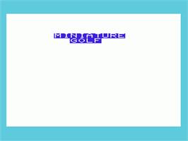 Title screen of Miniature Golf on the Commodore VIC-20.