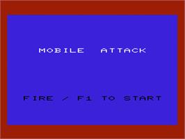 Title screen of Mobile Attack on the Commodore VIC-20.
