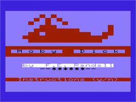 Title screen of Moby Dick on the Commodore VIC-20.