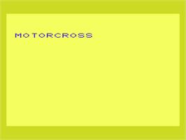 Title screen of Motorcross on the Commodore VIC-20.