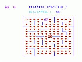 Title screen of Munchmaid on the Commodore VIC-20.