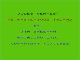 Title screen of Mysterious Island, The on the Commodore VIC-20.