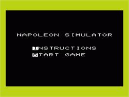 Title screen of Napoleon on the Commodore VIC-20.