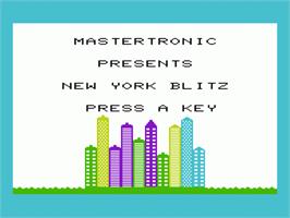 Title screen of New York Blitz on the Commodore VIC-20.