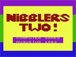 Title screen of Nibblers Two! on the Commodore VIC-20.