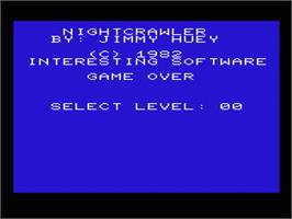 Title screen of Nightcrawler on the Commodore VIC-20.