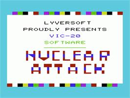 Title screen of Nuclear Attack on the Commodore VIC-20.