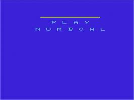 Title screen of Numbowl on the Commodore VIC-20.